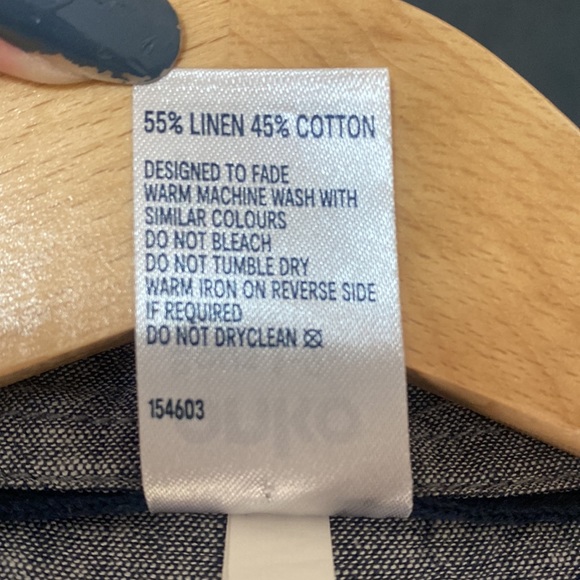 Boys Linen blend Collared Button up Shirt - Size 7 - Picture 4 of 4